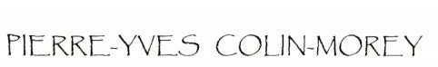 Pierre-Yves Colin-Morey Pierre-Yves Colin-Morey